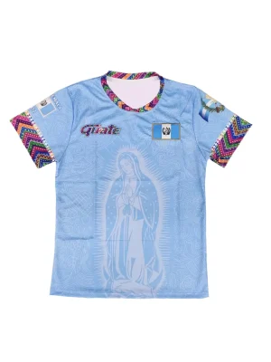 Guatemala Soccer Lightweight Jersey Sky Blue, Comfortable Breathable Sportswear, Casual Fashion Essential, All over Print Design
